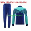 Brazilië Kind Blauw Trainingsjack Pak 2023-24